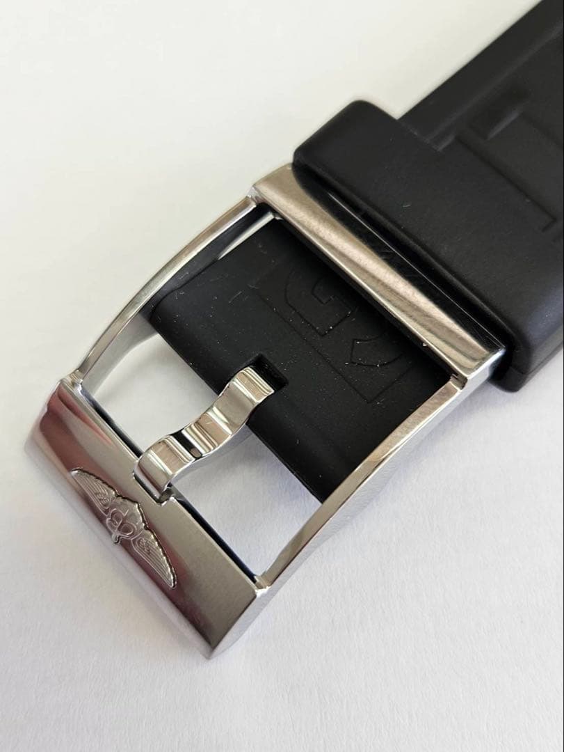 値下げブライトリング ラバーベルト 22-20mm ブラック BREITLING