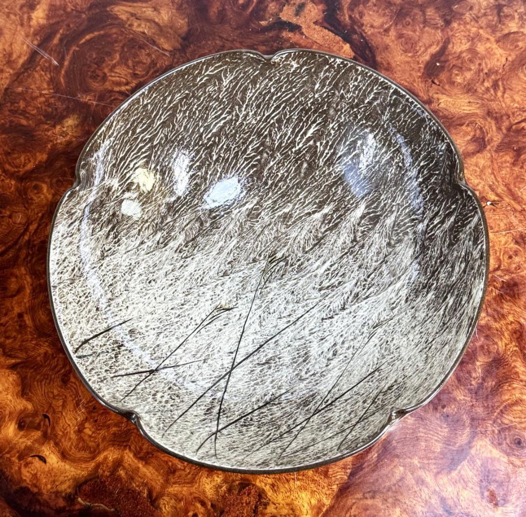 現川焼 十三代 横石臥牛 菓子器 共箱 長崎県無形文化