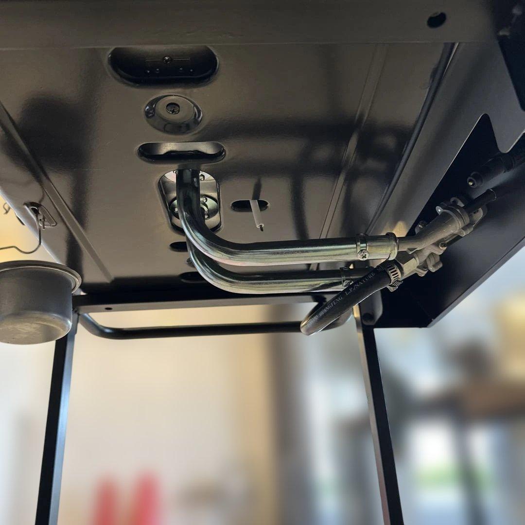 lepaier ガスグリル 2バーナー 温度計付き