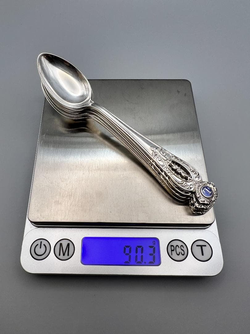 SILVER 950 刻印 スプーン 5点セット 重量約90g 銀食器 銀細工