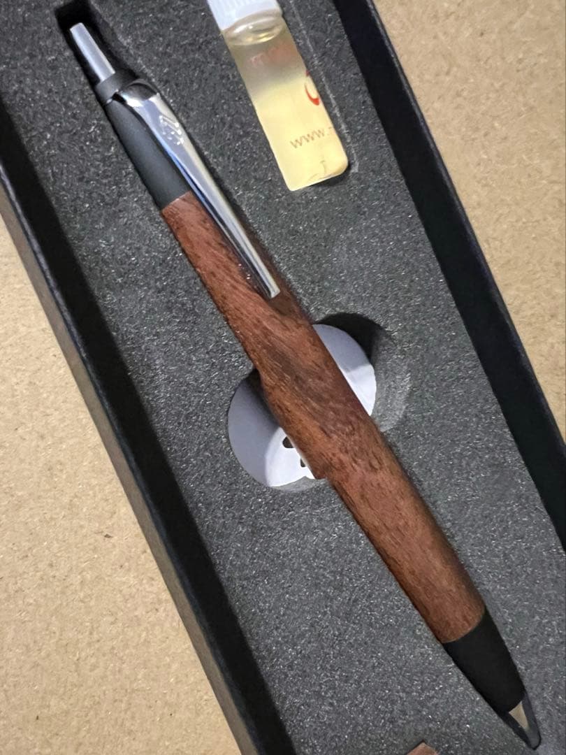 新品未使用 野原工芸 胡桃 ブラックウォールナット ボールペン・スタンダード