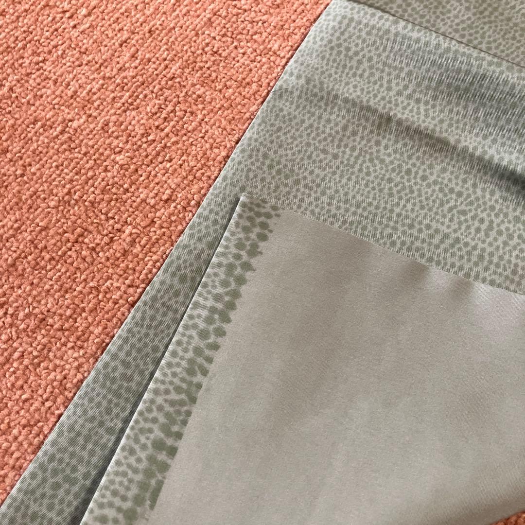 ①塩瀬 9寸名古屋帯 坂井教人 青磁色に舟