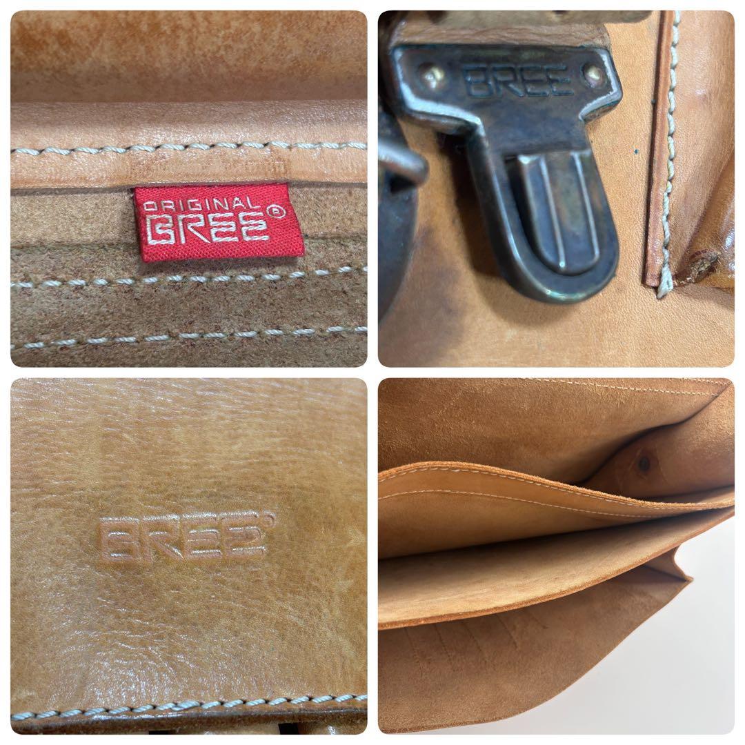 A490 BREE エルク オールレザー ヌメ革 ブリーフケース ビジネスバッグ