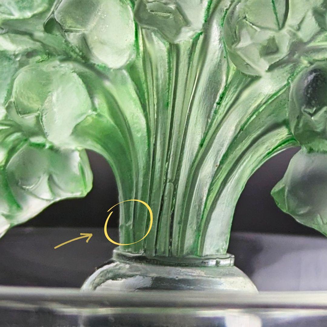 いちりんりんさん専用ルネ・ラリック幸運の鈴蘭ミュゲ緑彩パティナ