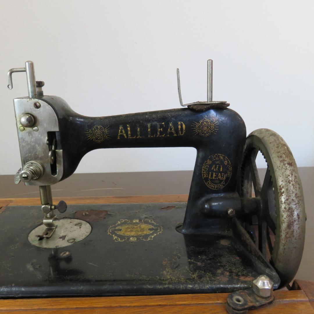 オールリード 初期型 手回しミシン 和製アンティーク 昭和レトロ オブジェ