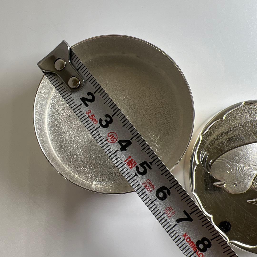 平成2年　純銀　天皇御即位記念鳳凰文ボンボニエール　共箱　東Y7-0804⭐︎1F