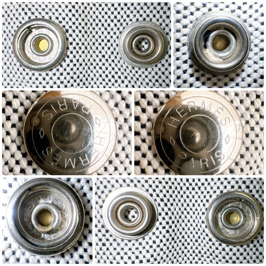 エルメス フールトゥPM ハンド トート バッグ グレー ブラック ストライプ