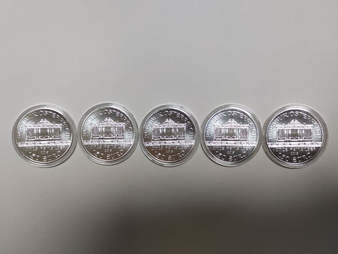 オーストリア造幣局発行 ウィーン銀貨 1オンス 5枚セット ウィーン銀貨