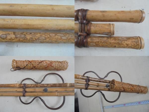 Aka6896斑竹紋竹古竹一輪差花入