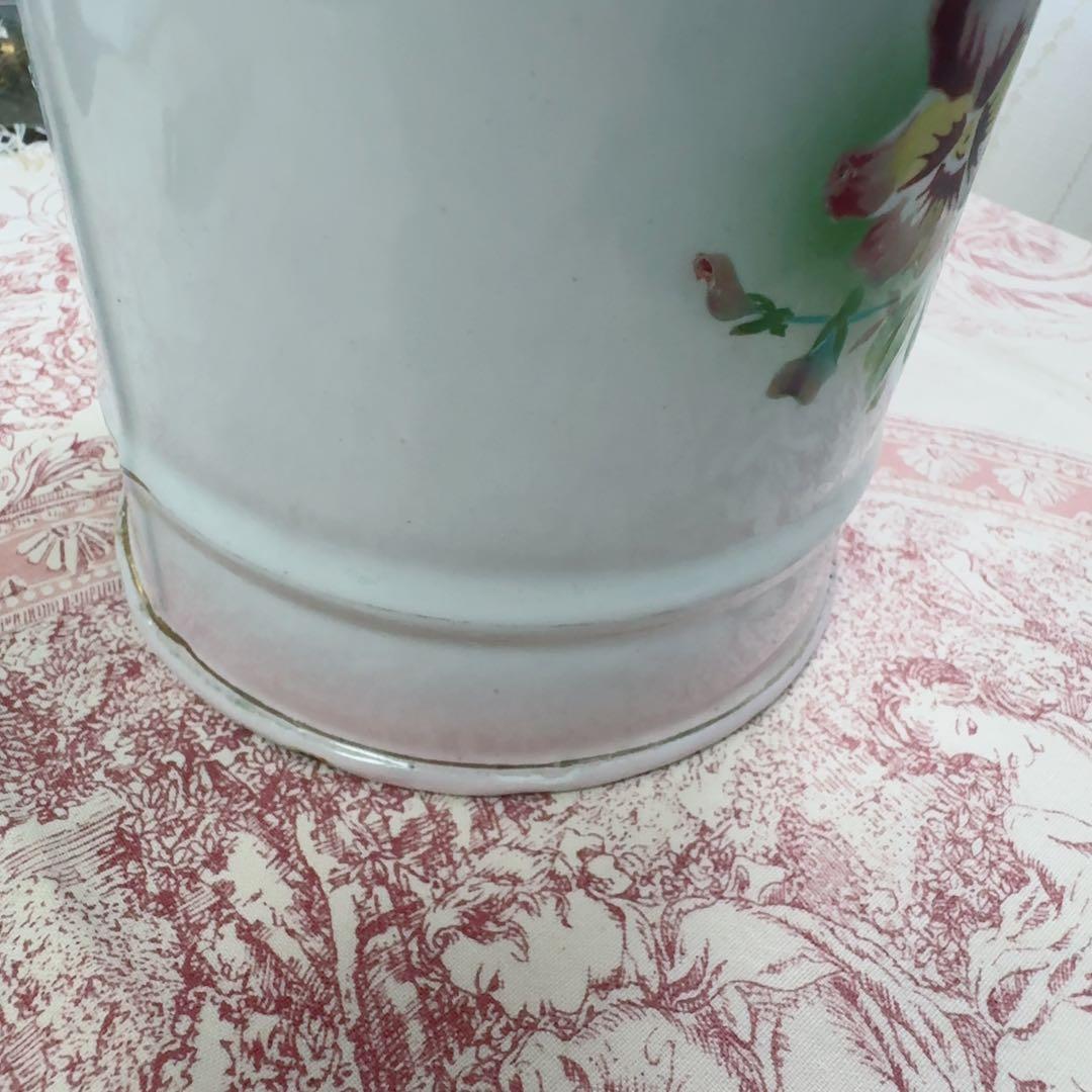 フランス アンティーク JAPY社 ホーロー キャニスター ピンク ジャピー