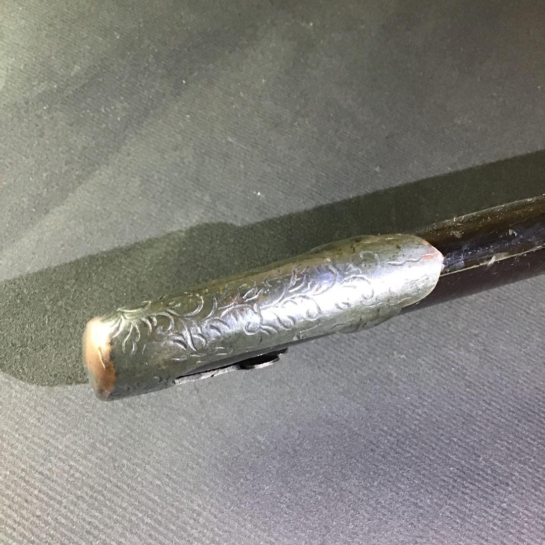 大刀鞘　鐺　葛彫刻紋　四分一　　　　　　　　　書鍔箱