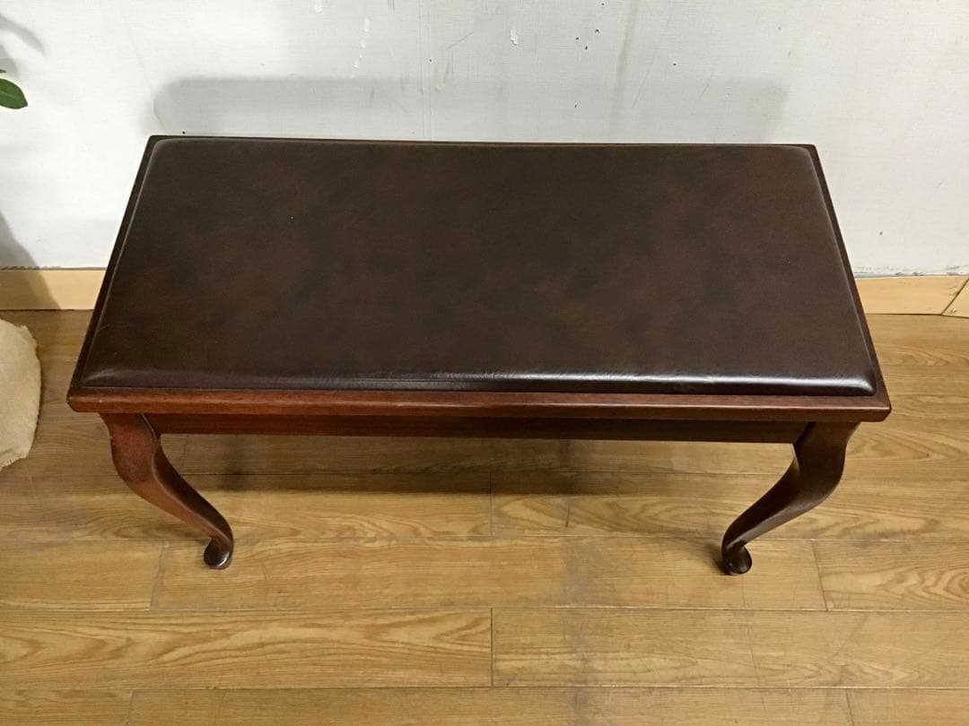 管366☆ピアノ椅子☆猫脚☆スツール☆ベンチ☆昇降なしタイプ