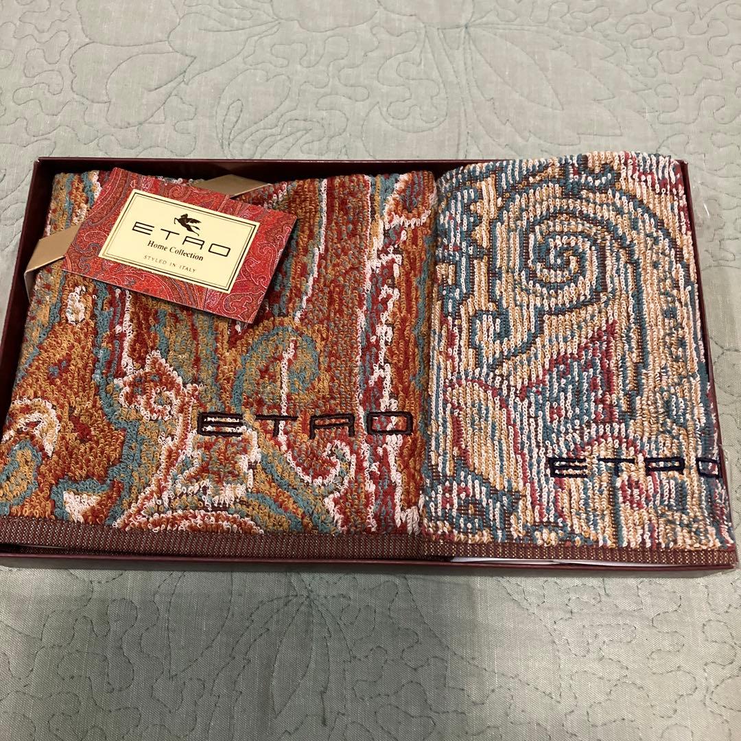 エトロ ETRO タオルセット 計2枚 ミニテリー&ウォッシュタオル 日本製
