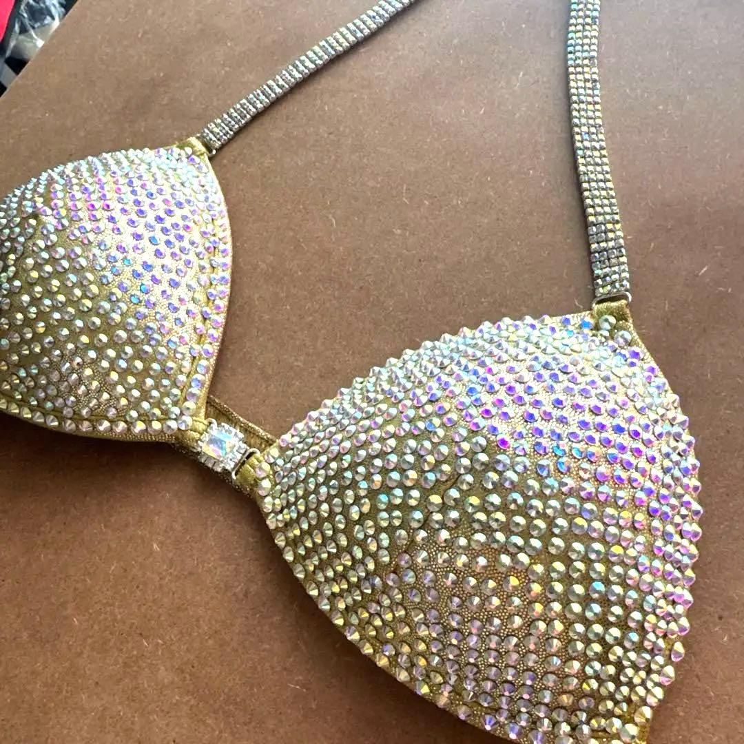 Akina✨コンテスト　競技用　ストーン付き✨ゴールド　ビキニ