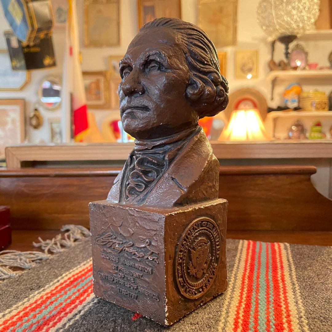 70s アメリカアンティーク ジョージワシントン大統領の胸像 USA