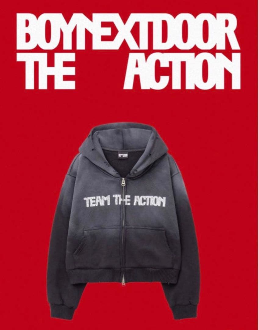BOYNEXTDOOR ジップアップフーディ トレカ付き BOYNEXTDOOR パーカー ジップアップ フーディ The Action トレカ付き