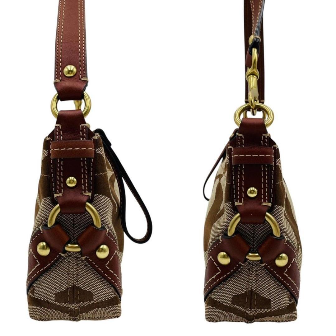 美品 コーチ ショルダーバッグ ワンショルダー キャンバス ブラウン 10730