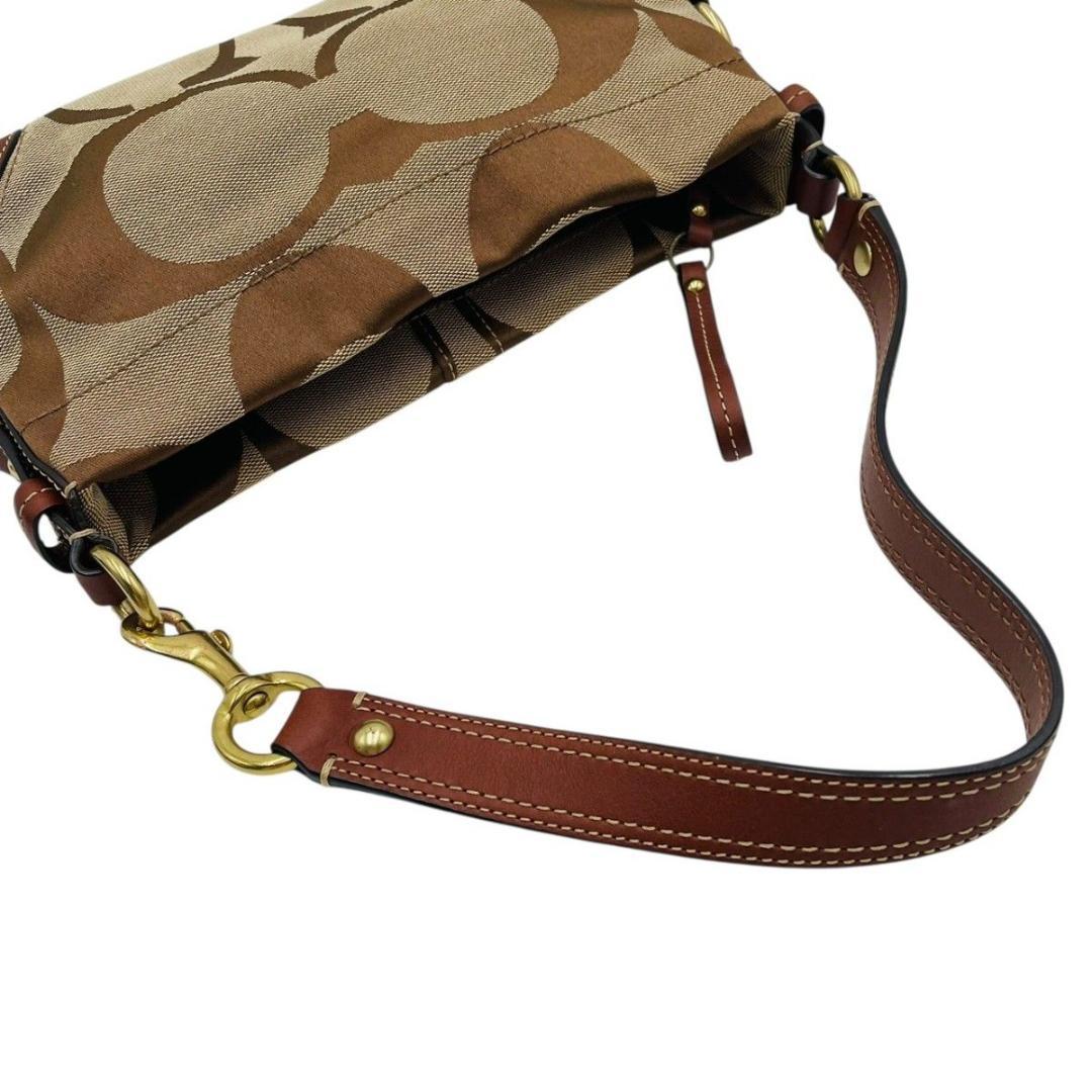 美品 コーチ ショルダーバッグ ワンショルダー キャンバス ブラウン 10730