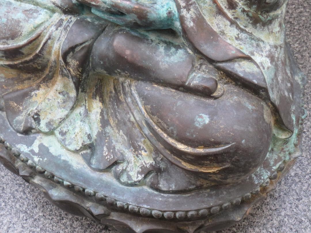 仏教美術 大明永楽年施 古銅 青銅 鍍金 座像 仏像 美術品