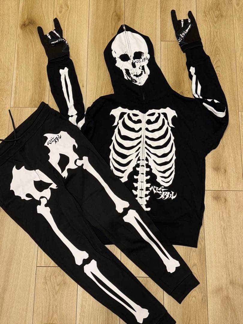 BABYMETAL 骨パーカー＆ボトムス＆骨グローブセット