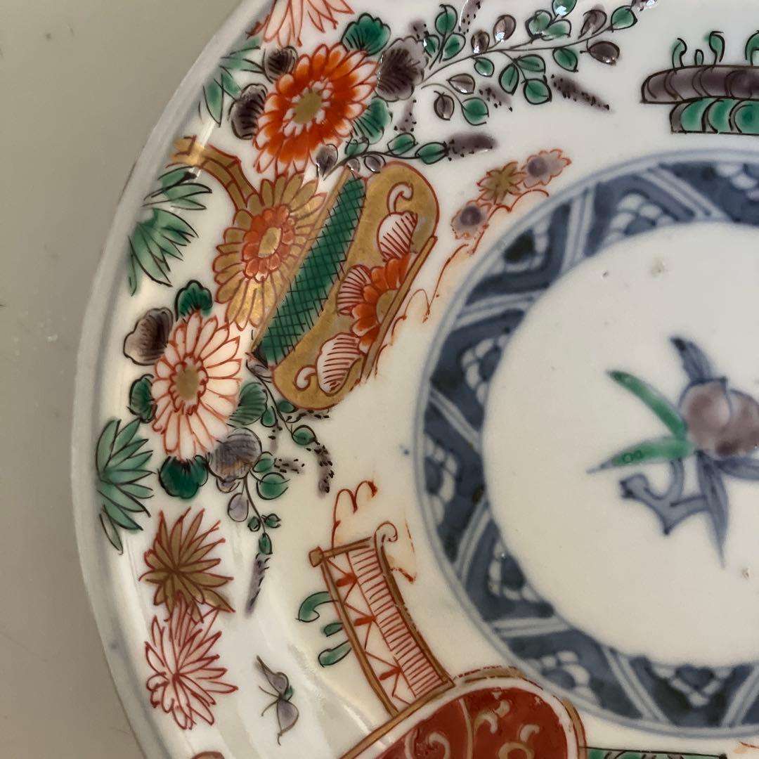 古伊万里 金彩 色絵 皿 16.5センチ 江戸幕末 アンティーク 骨董 - メルカリ