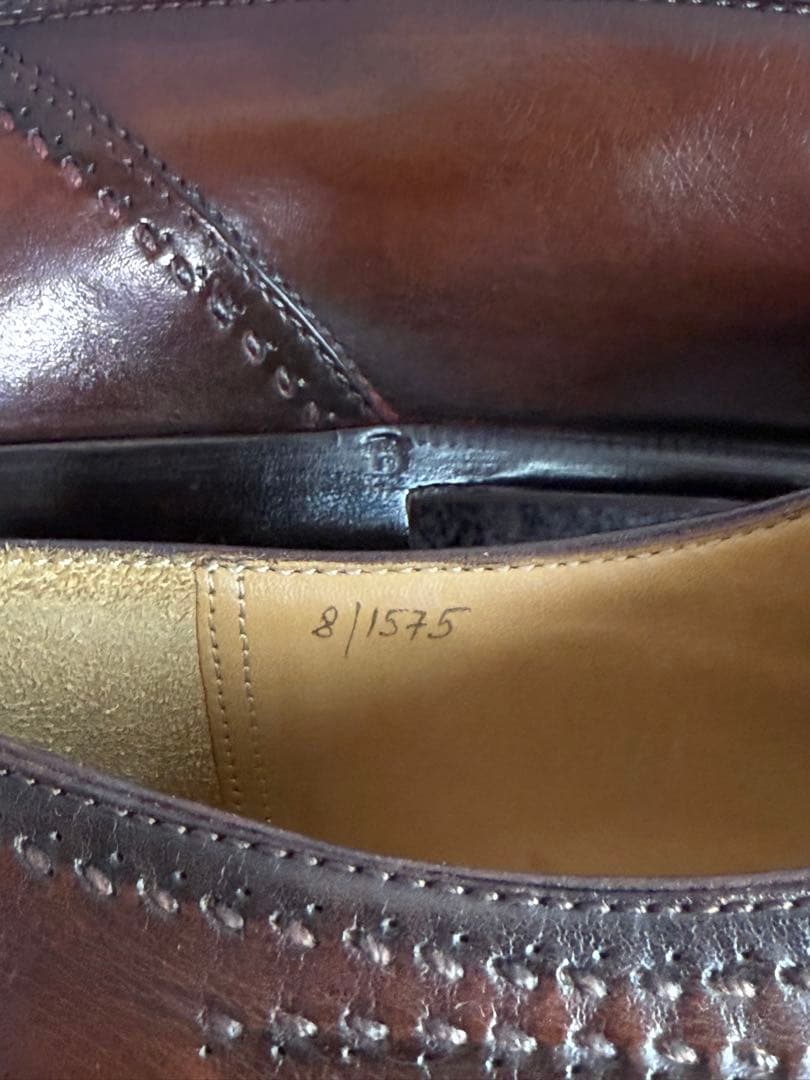 純正ツリー付　ベルルッティ　パティーヌ　ダービー　ガレ　サイズ8　ダークブラウン