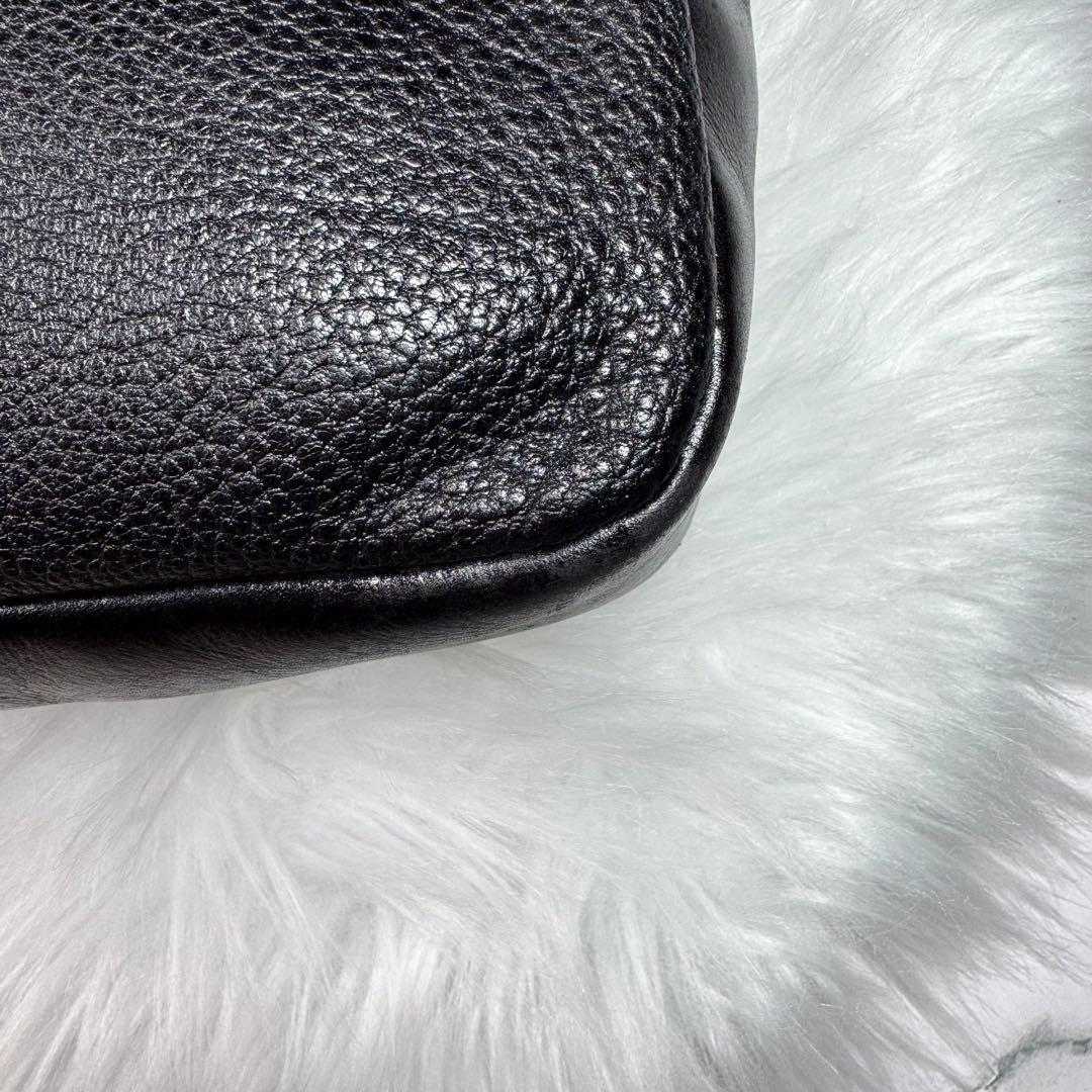 ロエベ loewe アナグラム　レザー　ショルダーバッグ　ブラック　黒