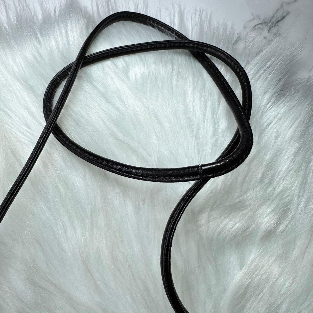 ロエベ loewe アナグラム　レザー　ショルダーバッグ　ブラック　黒