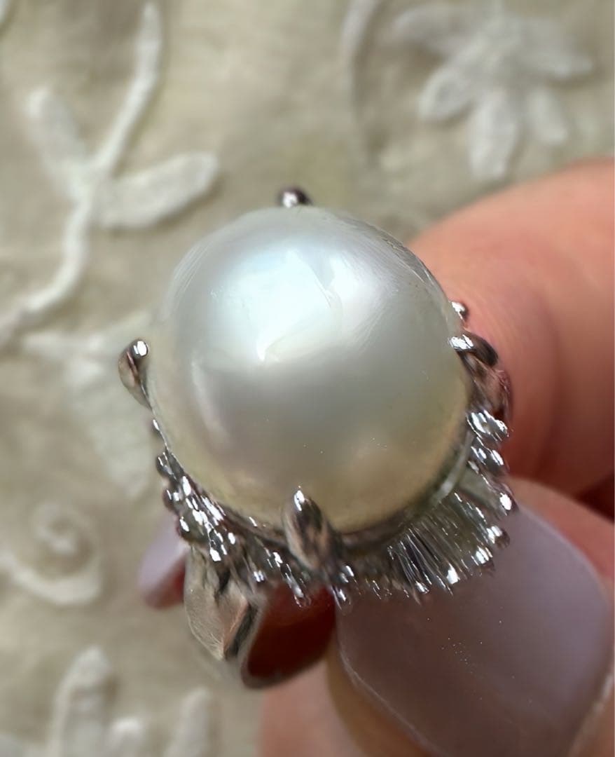 ご成約です出品取り消し前セール！白蝶真珠 プラチナ 鑑別書