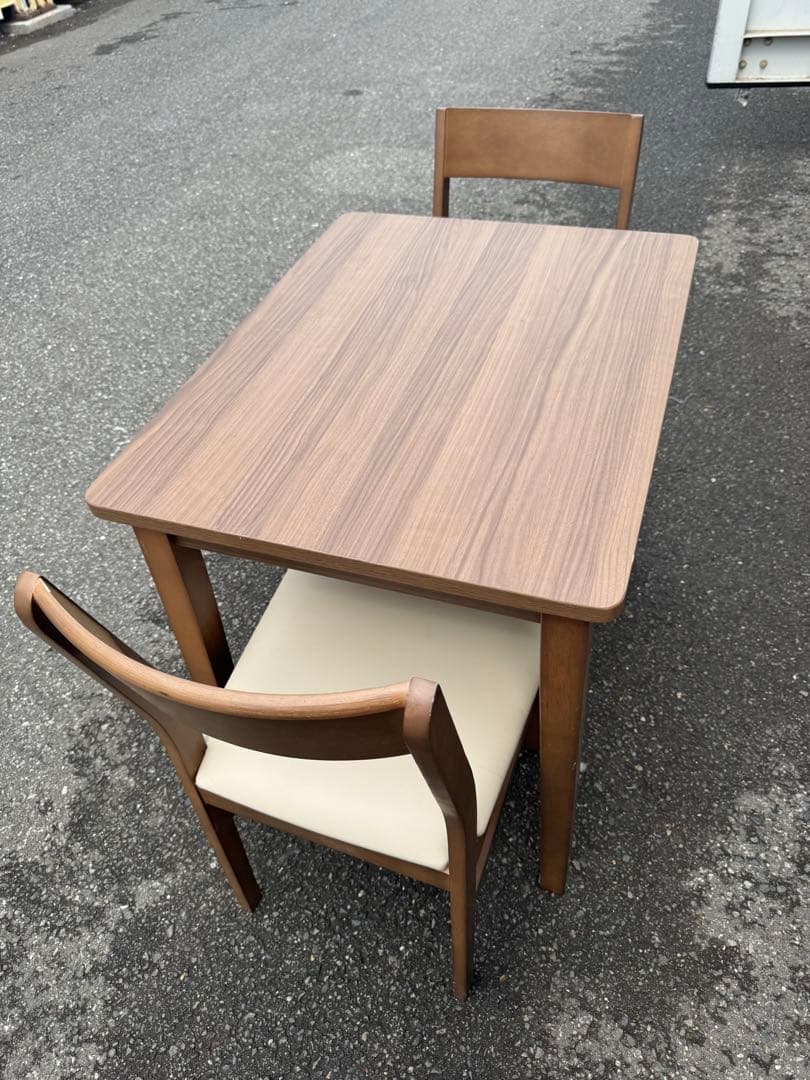 【ニトリ】天然木風ダイニングセット（テーブル＆チェア2脚）