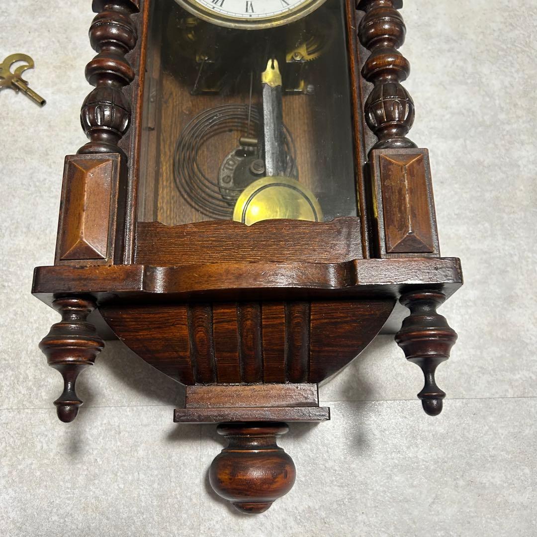 希少 掛時計　柱時計 ゼンマイ式 ボンボン時計　レトロ　アンティーク　稼動品