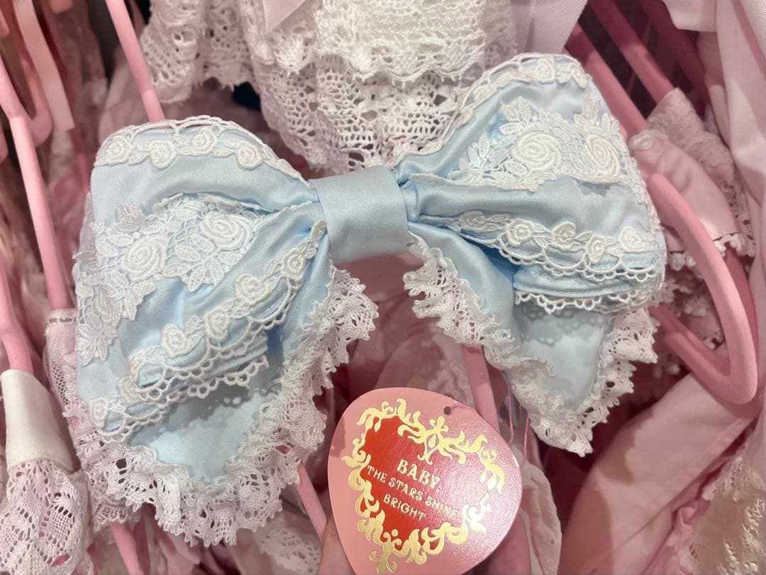 ベイビーザスターズシャインブライト キャメロン リボンカチューシャ　サックス