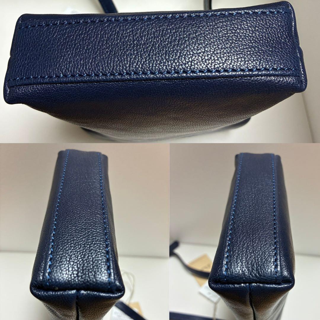 【新品・正規品】Dakota レザー スマホショルダー ネイビー