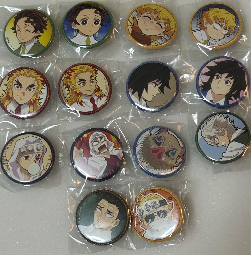 全14種 「鬼滅の刃 キメツ学園物語 バレンタイン Cafe 32mm缶バッジ」