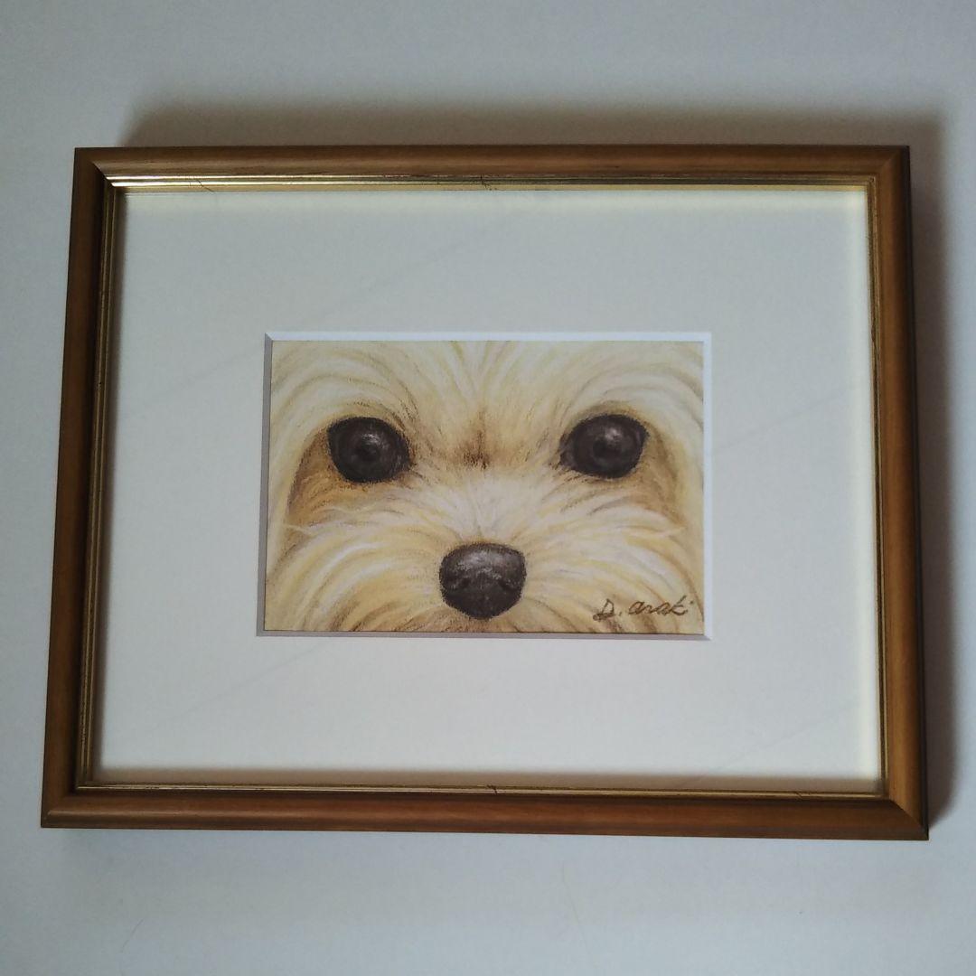 【原画】Animal-eyes『犬』（パステル画）