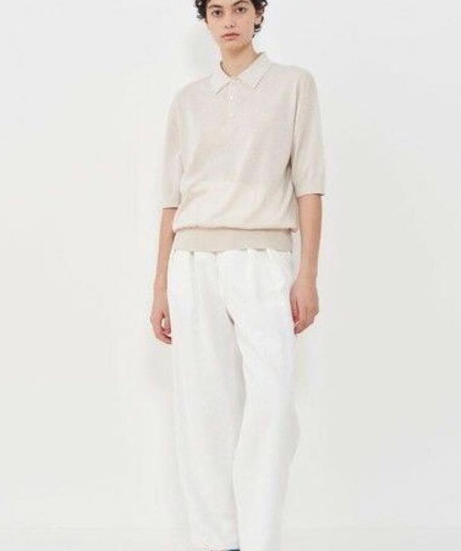 GALERIE VIE トゥモローランド　クレープコットン ポロプルオーバー