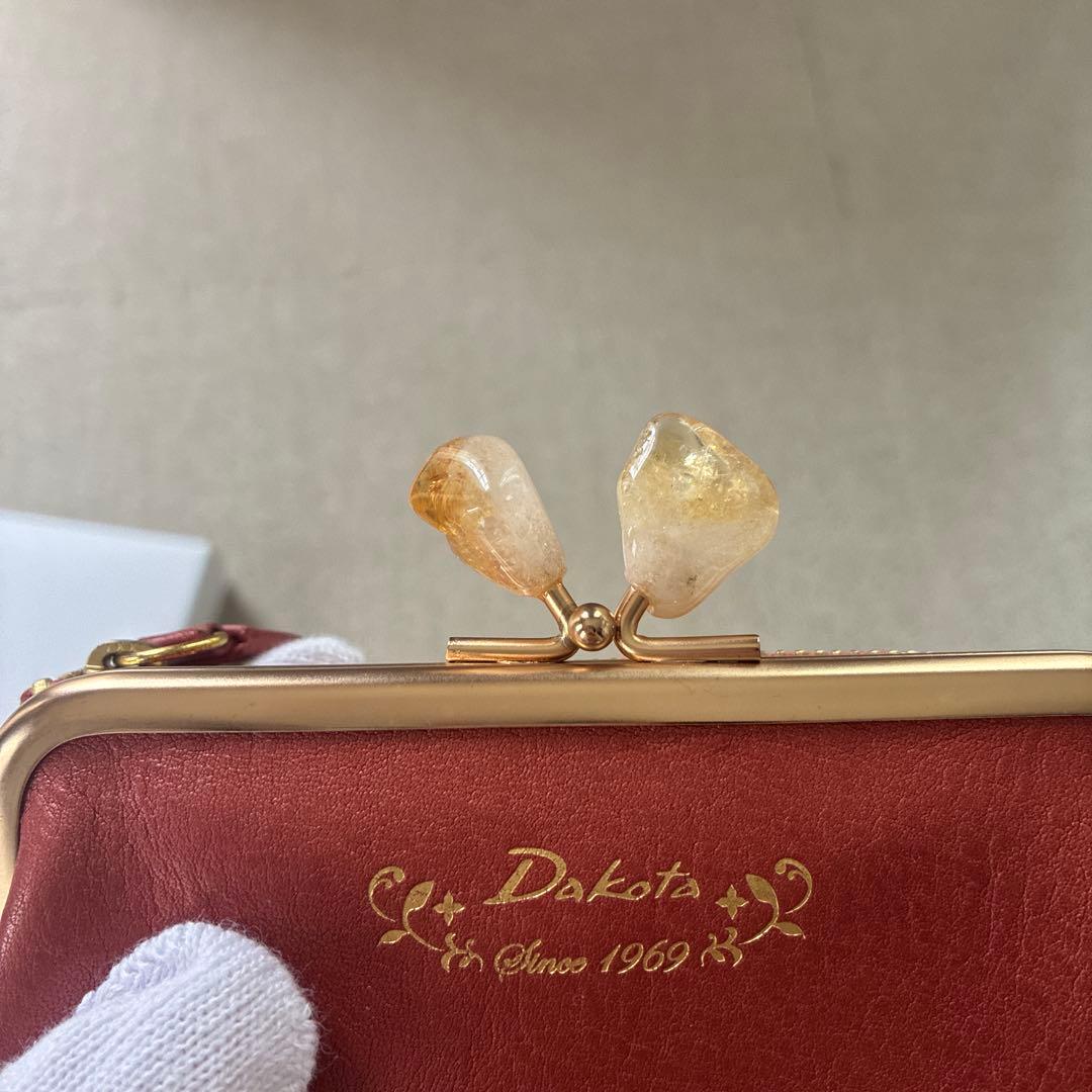 ダコタ財布 がま口 折り財布 二つ折り財布 ジェム パワーストーン