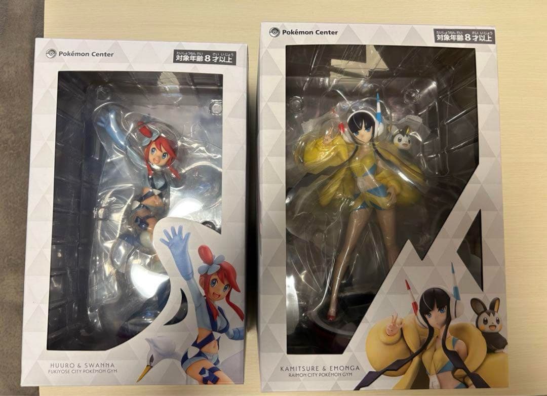 コトブキヤ　フィギュア　フウロ　スワンナ　カミツレ　エモンガ ポケモンセンターオリジナル フィギュア フウロ＆スワンナ