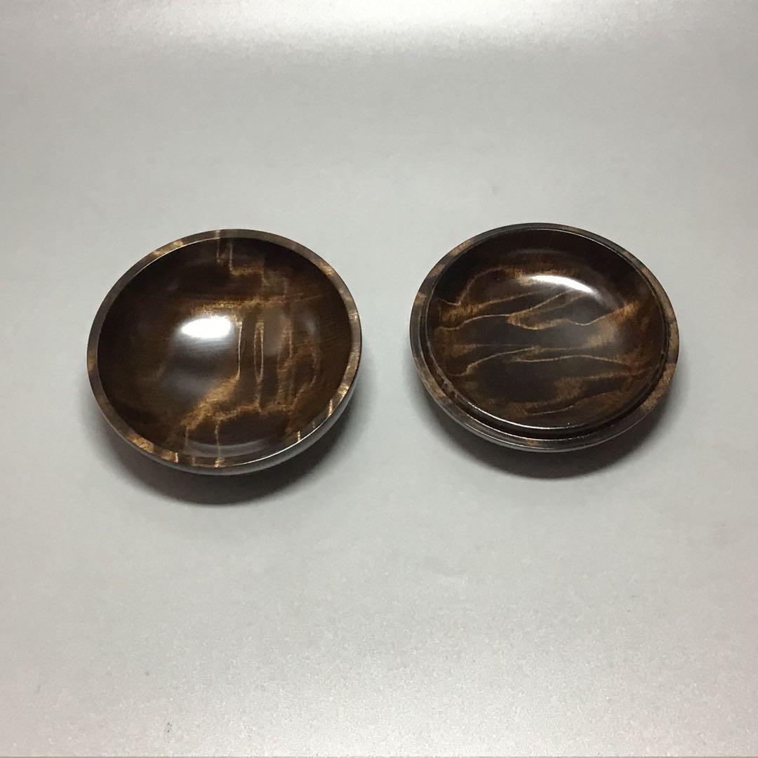 テ*リ様 楓ハードメイプル　縮杢黒漆染め　ミニ食蘢　香合　小物入れ