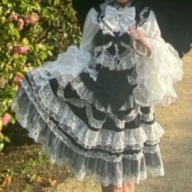 ゴスロリ ロリータドレス フリル レース リボン ⚠ジャンパースカートのみ⚠