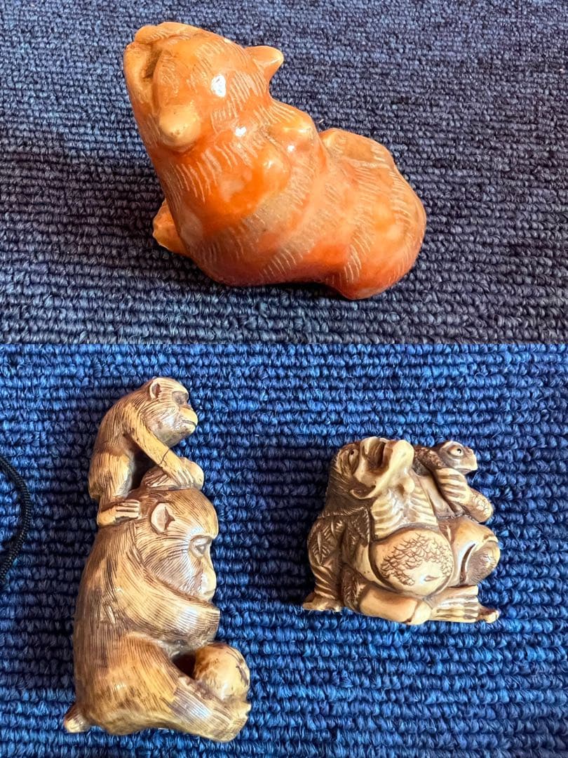 1057 根付 まとめ売り計10点（提げ物 /緒締め /帯留め ）時代物