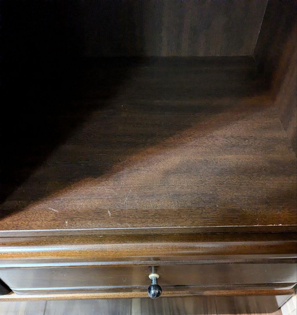 パーツ様専用】【梱包発送料込】木製 ガラス扉付収納棚