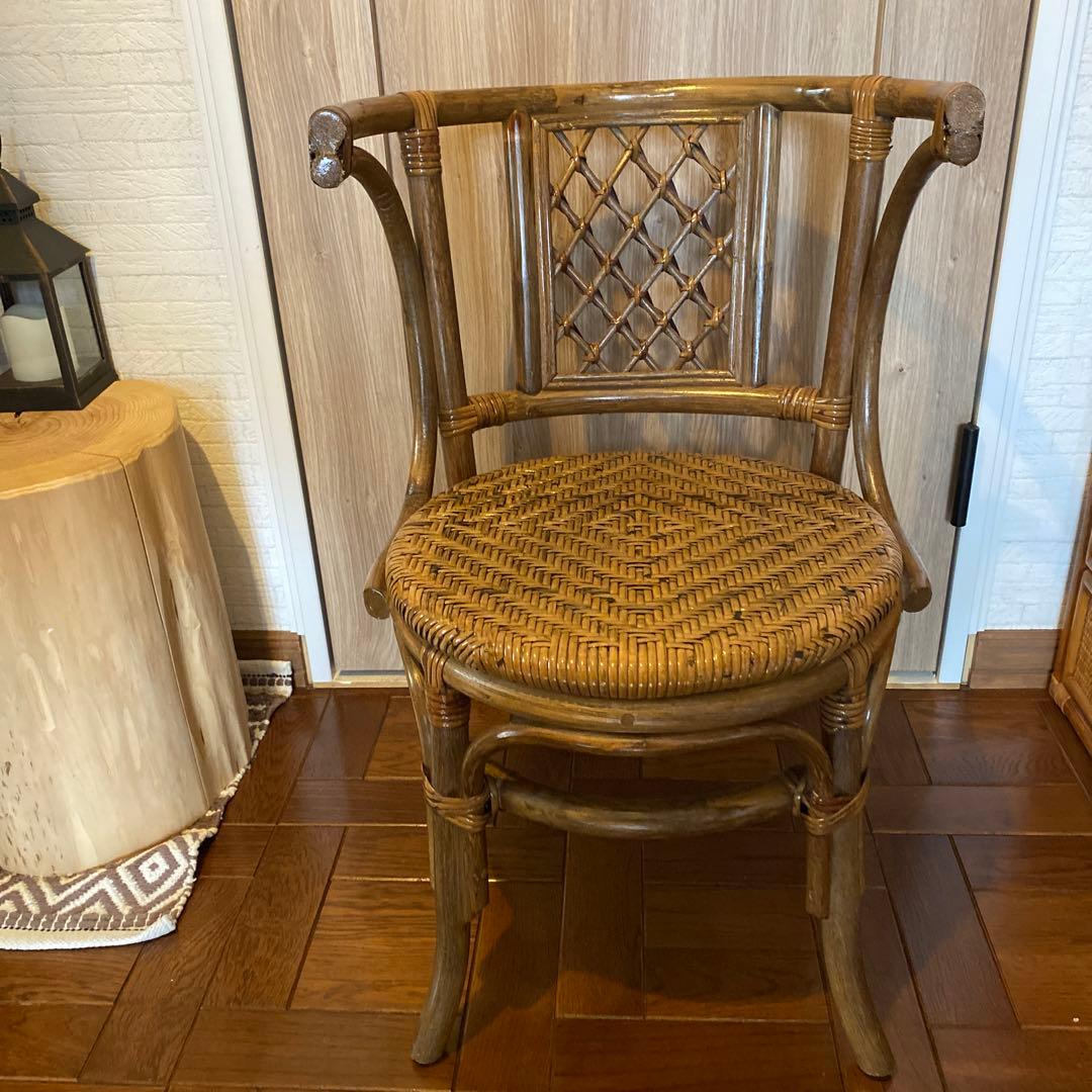 アンティーク ラタンチェア 籐製 アンティーク ラタンチェア
