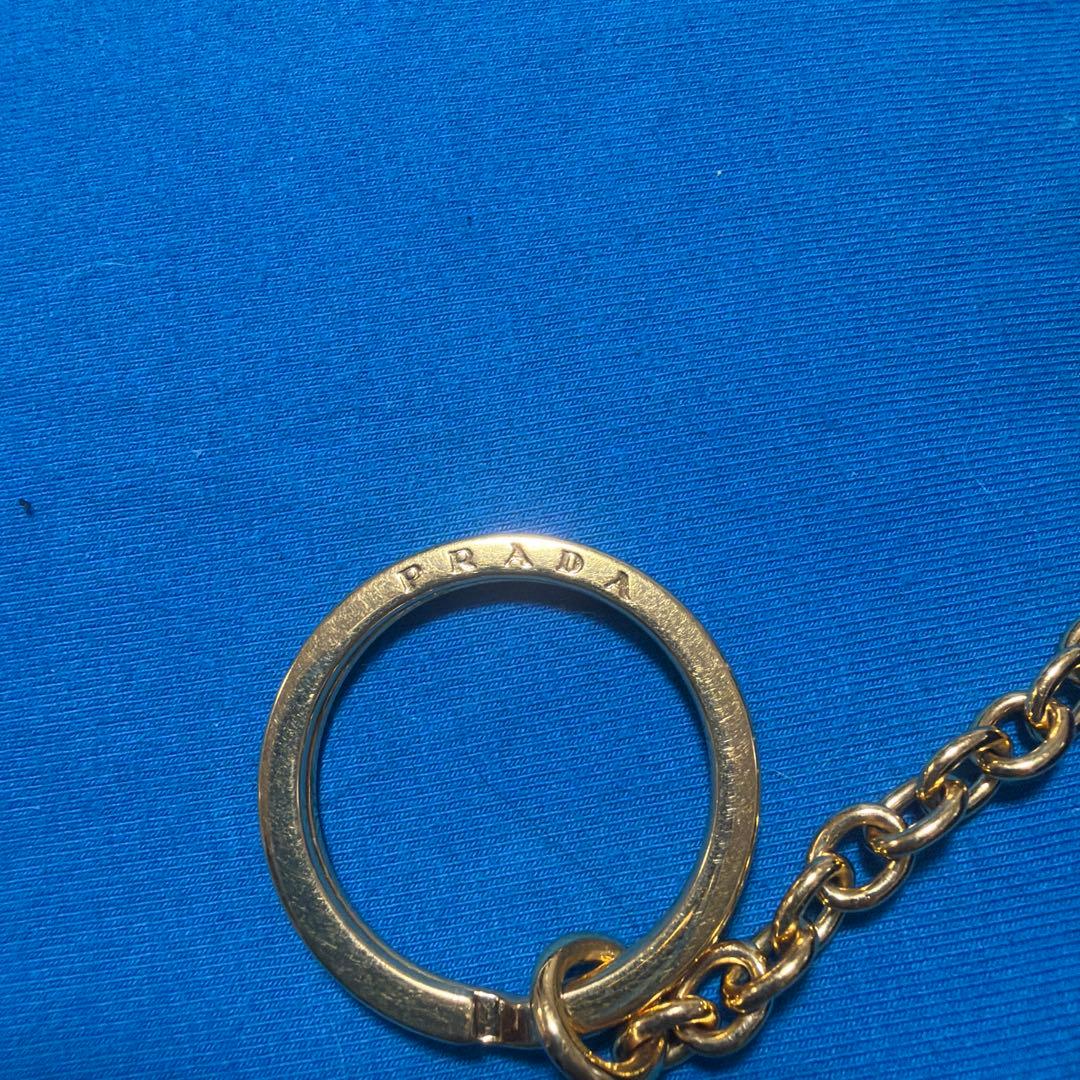 PRADA ブラックレザー ケース キーリング　フラグメントケース