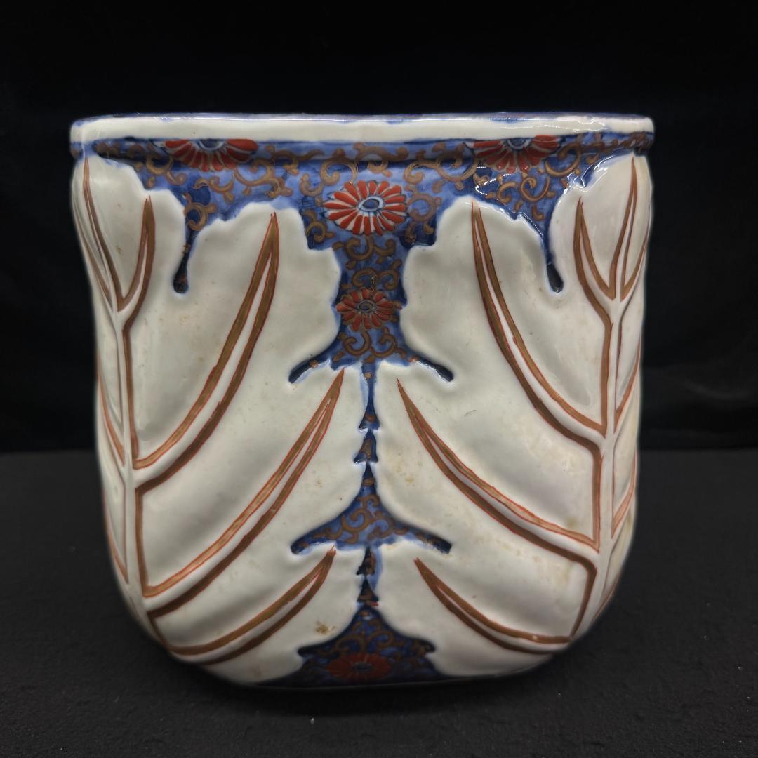 希少！！　古伊万里 火鉢　金襴手立体浮彫 染付 古伊万里金襴手荒磯文鉢 | 商品詳細 東洋古陶磁の前坂晴天堂