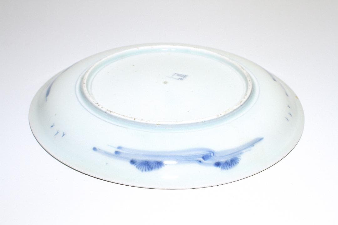 江戸後期 古伊万里 上手七寸皿 [蘭花と雀図] 江戸後期 古伊万里