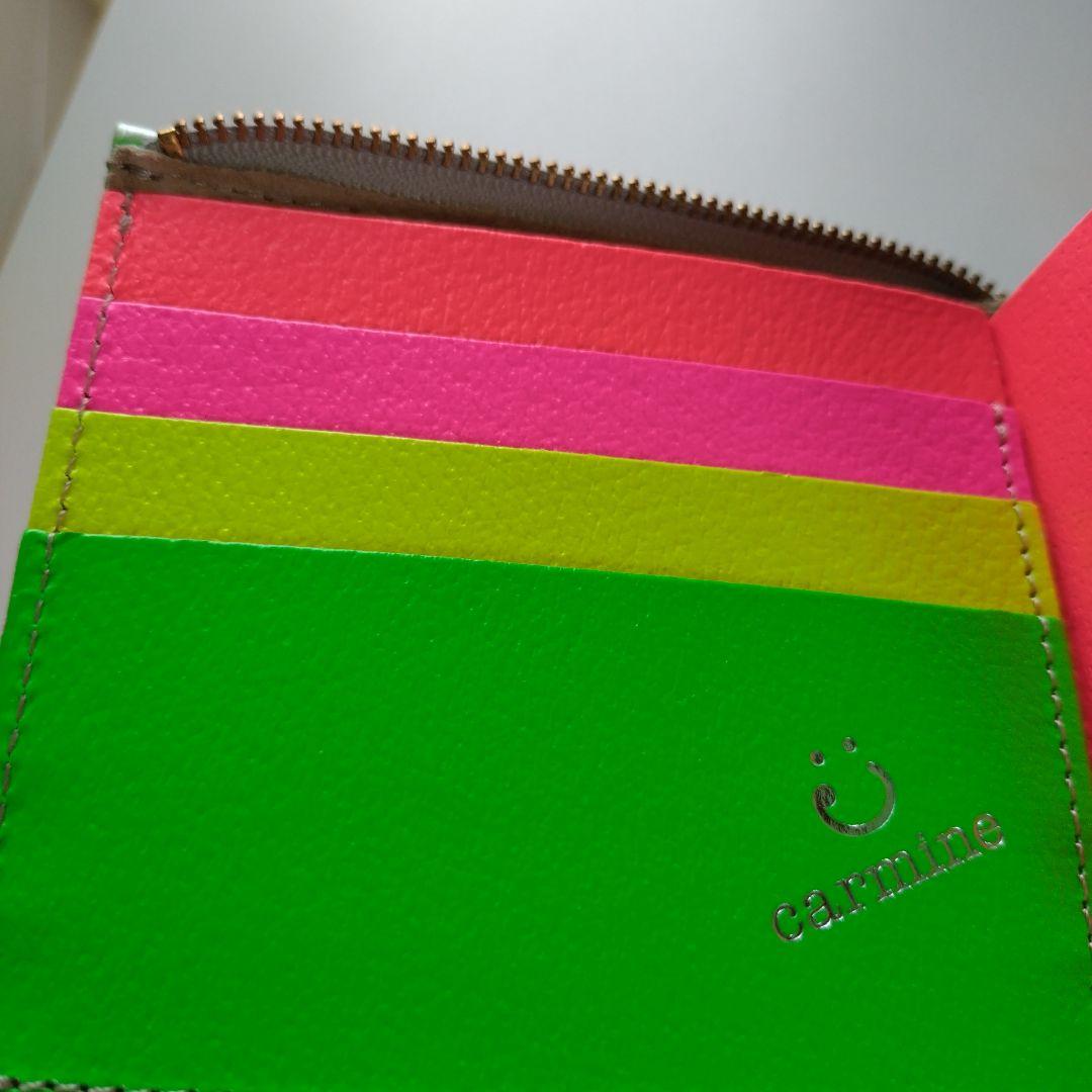 carmine カラフルドット２つ折り財布