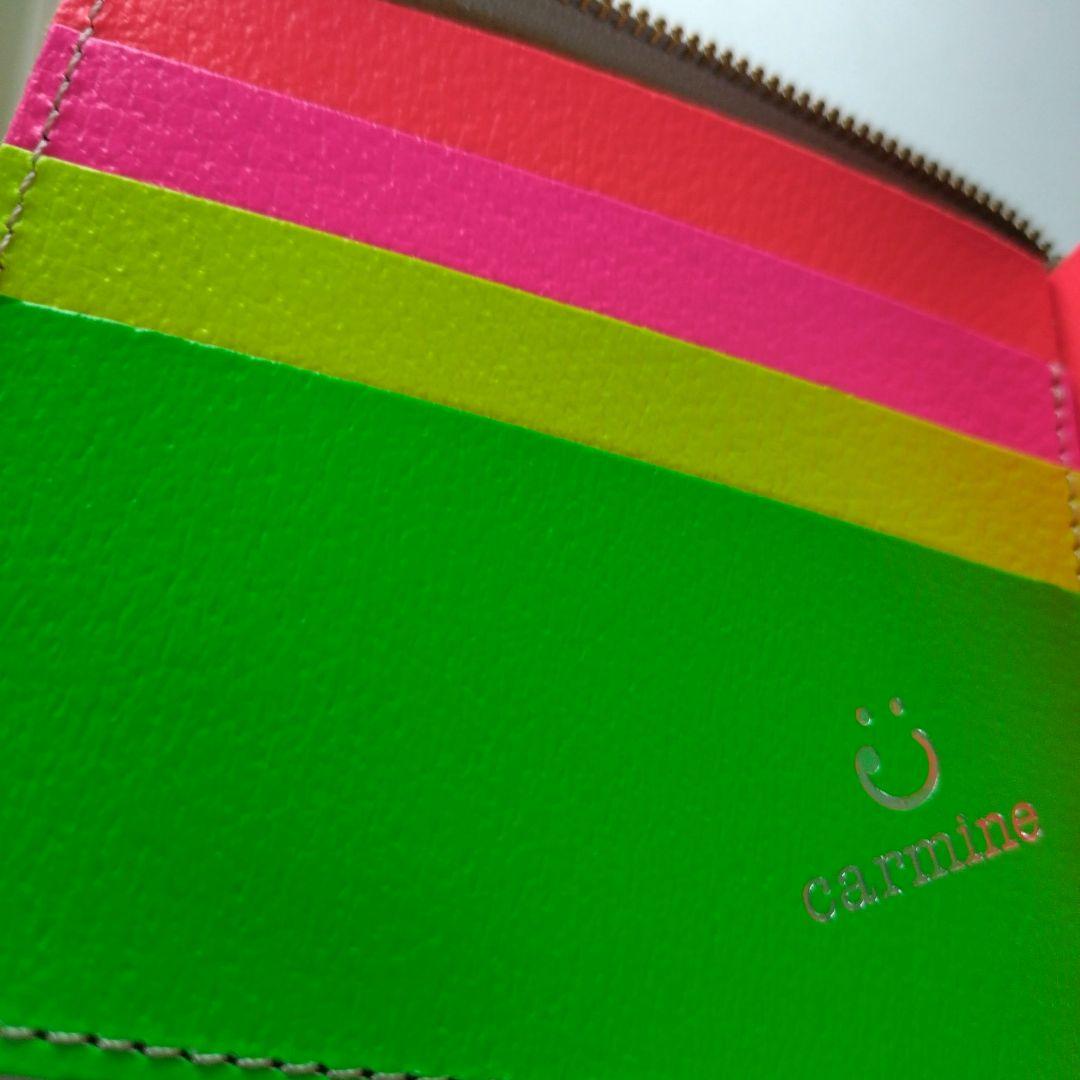 carmine カラフルドット２つ折り財布