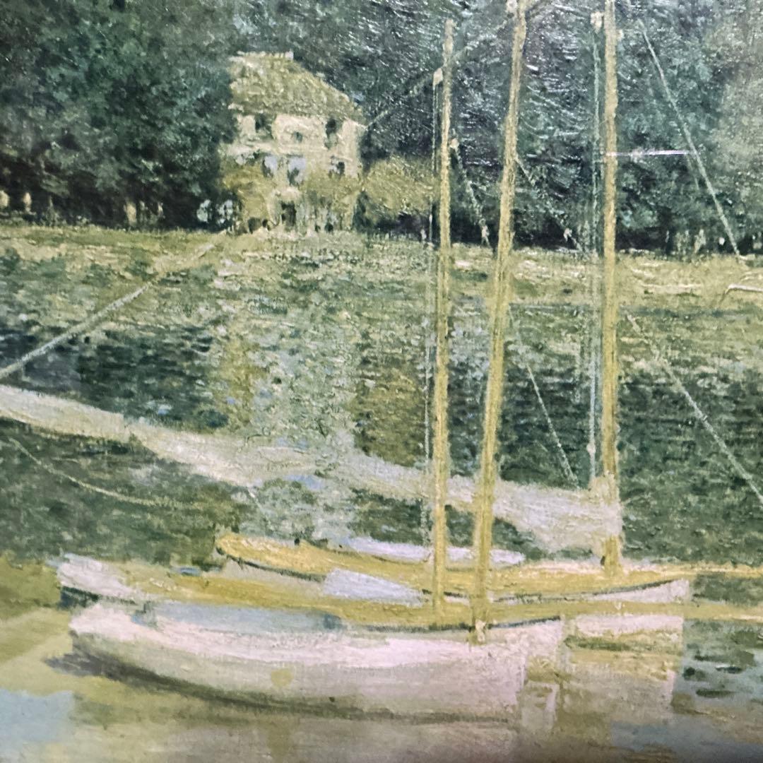 作者　Claude Monet （クラウド　モネ）　油彩画　ボート 1874年