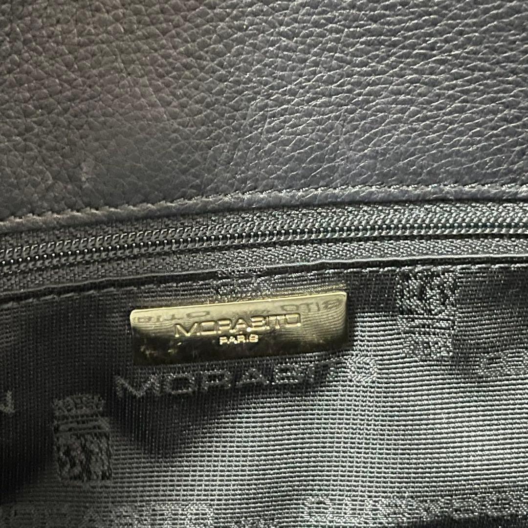 ■未使用級■ MORABITO ハンドバッグ　肩掛け　レザー　　黒
